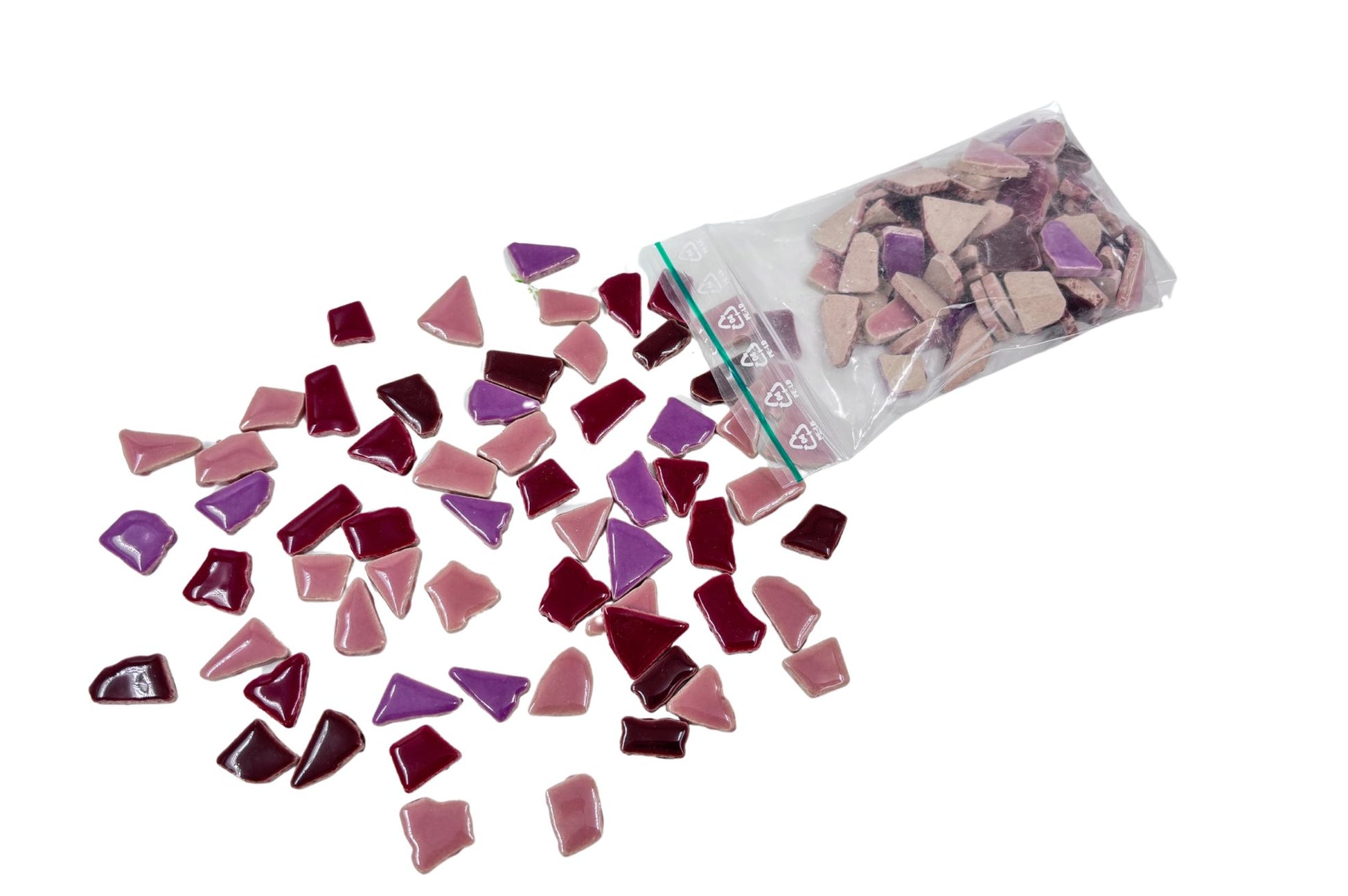 Zakje roze mozaïek mix