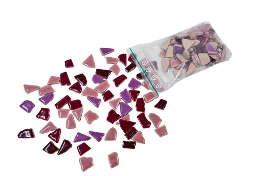 Zakje roze mozaïek mix