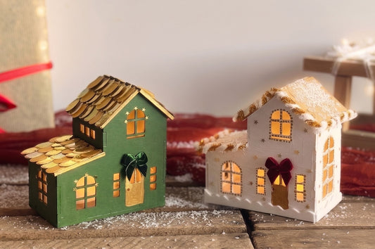 Craft Kit Wooden Christmas House Model 1