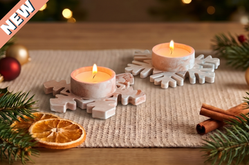 DIY Pakket Giethars Sneeuwvlok Waxinelichthouders
