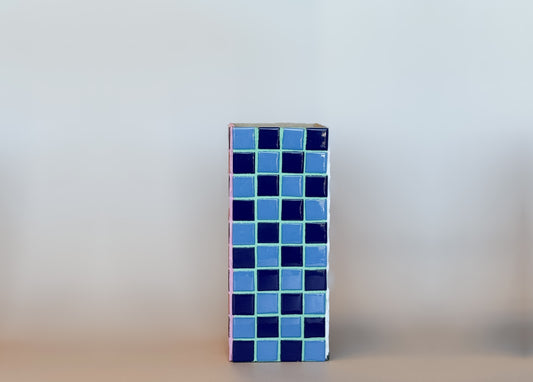 Limited edition vase with square mosaic