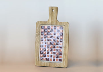 Limited edition mini snack board with square mosaic