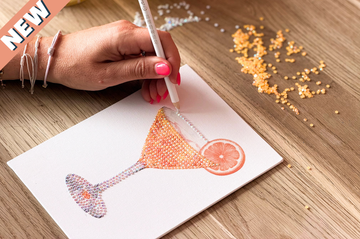 DIY Bedazzling Kit Cocktail - Canvas Schilderij