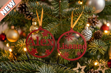 Gepersonaliseerde Kerstbal Met Naam Rood