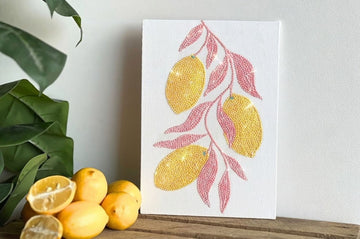 DIY Bedazzling Kit Citroenen - Canvas Schilderij