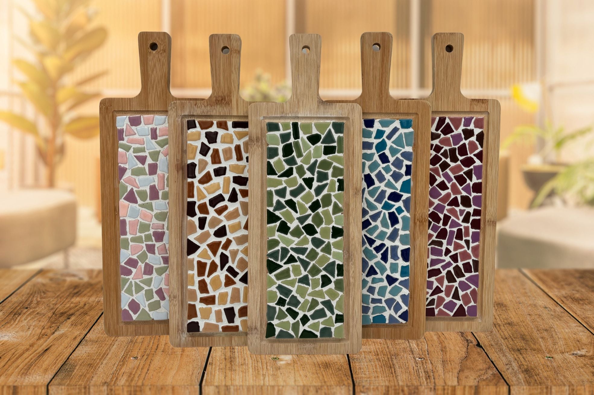 DIY Package Mosaic Drinking Board
