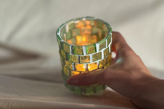 DIY-pakket Waxinelichthouder met Glasmozaiek