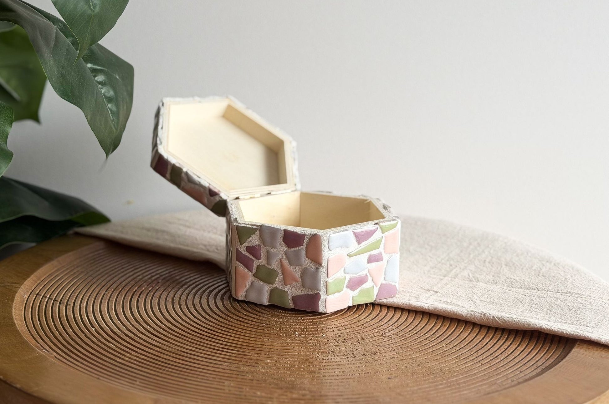 Houten sieradendoosje