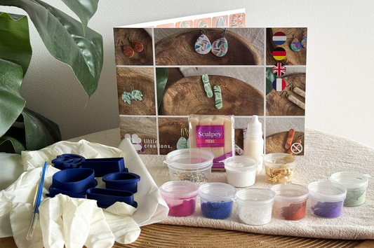 DIY Polymer Clay Earrings Kit – Multicolour, Includes Tools