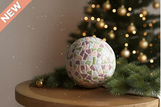 Mozaïek bol als kerstdecoratie