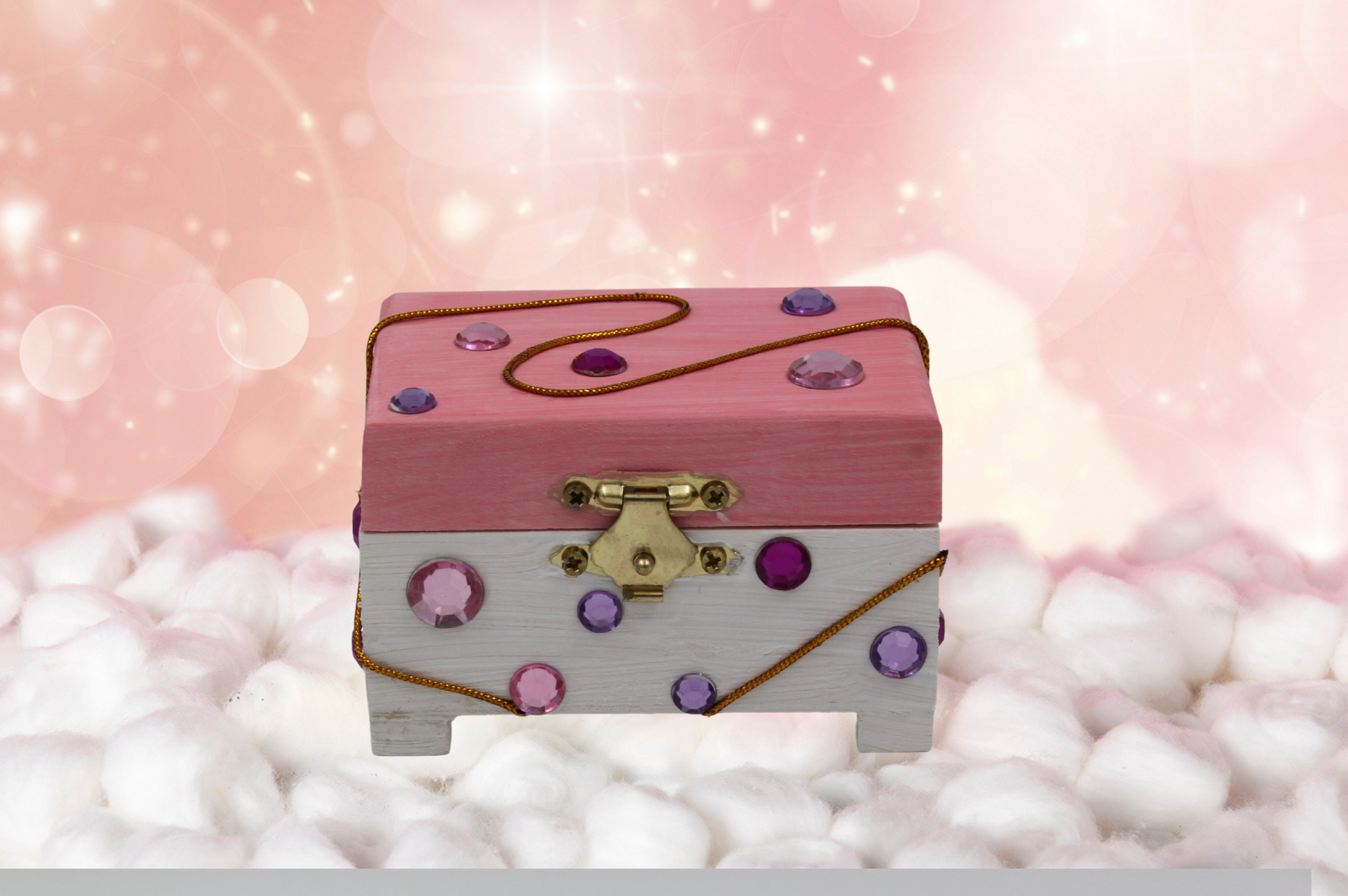 Jewelry Box Pink/White - Main Image