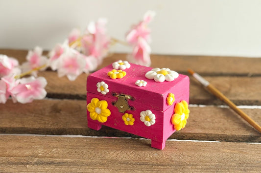 Sieradenkistje Roze Met Silk Clay