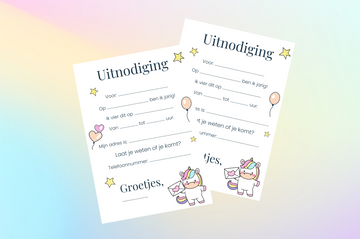 Unicornthemakinderfeestuitnodiging