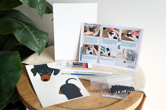 DIY Bedazzling Kit Teckel - Canvas Schilderij